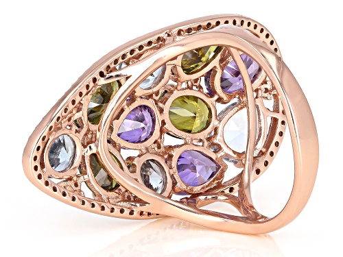Bella Luce ® 12.49CTW Multicolor Gemstone Simulants Eterno ™ Rose Ring - Size 8