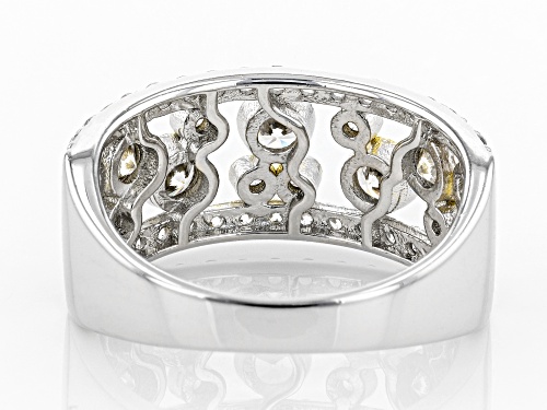Bella Luce ® 1.96ctw White Diamond Simulant Rhodium And 14K Yellow Gold Over Silver Ring - Size 8