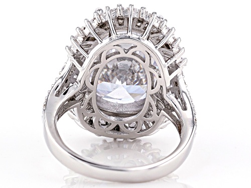 Bella Luce® 24.43ctw White Diamond Simulant Rhodium Over Sterling Silver Ring (14.98ctw DEW) - Size 5