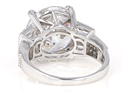 Bella Luce® 15.16ctw White Diamond Simulant Rhodium Over Sterling Silver Ring (9.35ctw DEW) - Size 6