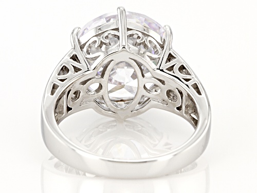 Bella Luce ® 10.32ctw White Diamond Simulant Platinum Over Sterling Silver Ring (6.84ctw DEW) - Size 7