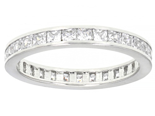 Bella Luce ® 2.94ctw White Diamond Simulant Rhodium And Black Rhodium Over Silver Band Ring Set - Size 7