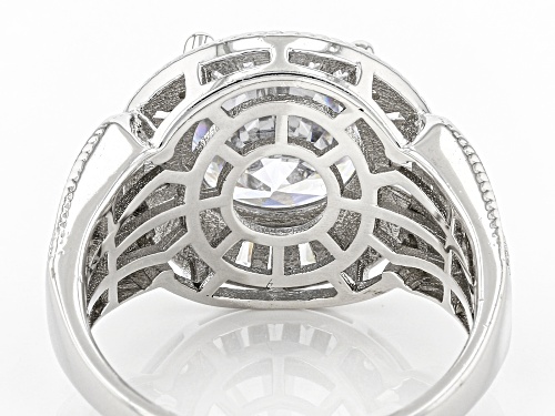 Bella Luce ® 7.47ctw White Diamond Simulant Rhodium Over Sterling Silver Ring (4.55ctw DEW) - Size 6