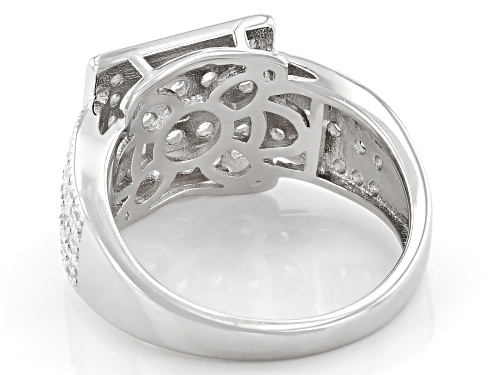 Bella Luce ® 1.80ctw White Diamond Simulant Rhodium Over Sterling Silver Ring (0.99ctw DEW) - Size 11
