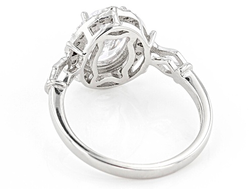 Bella Luce ® 2.85ctw White Diamond Simulant Rhodium Over Sterling Silver Ring (1.98ctw DEW) - Size 7