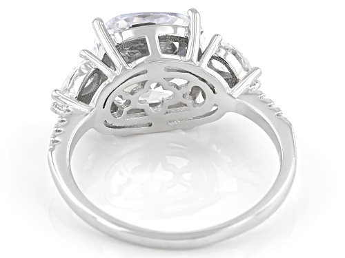 Bella Luce ® 6.89ctw White Diamond Simulant Rhodium Over Sterling Silver Ring (4.76ctw DEW) - Size 7
