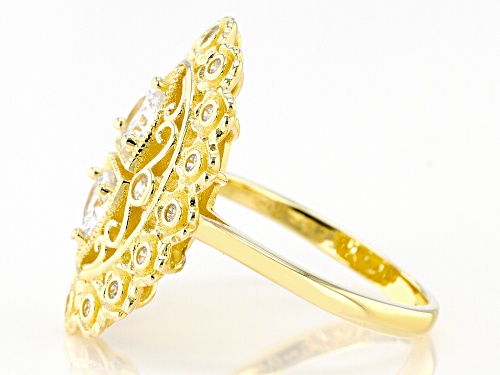 Bella Luce® 1.58ctw White Diamond Simulant Eterno™ 18k Yellow Gold Over Silver Ring (0.99ctw DEW) - Size 10