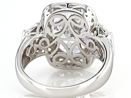 Bella Luce® 9.65ctw White Diamond Simulant Platinum Over Sterling Silver Ring (5.85ctw DEW) - Size 9