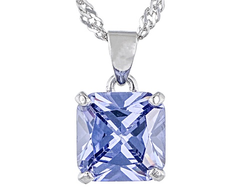 Bella Luce® Esotica™ 10.80ctw Tanzanite Simulant Rhodium Over Sterling Silver Jewelry Set