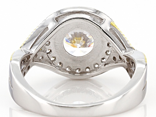 Bella Luce® 4.03ctw White Diamond Simulant Rhodium And 14K Yellow Gold Over Sterling Silver Ring - Size 11