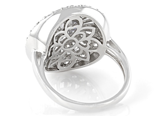 Bella Luce® 3.36ctw White Diamond Simulant Rhodium Over Sterling Silver Ring (2.03ctw DEW) - Size 6