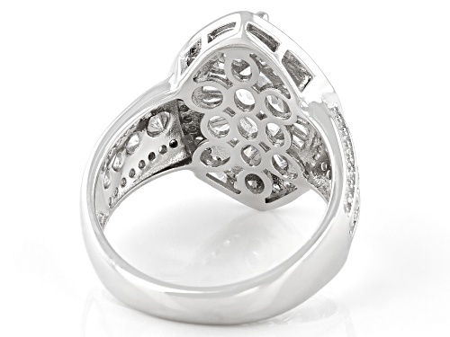 Bella Luce® 4.73ctw White Diamond Simulant Rhodium Over Sterling Silver Ring (2.86ctw DEW) - Size 11