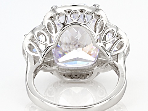 Bella Luce® 15.91ctw White Diamond Simulant Platinum Over Sterling Silver Ring(9.64ctw DEW) - Size 8