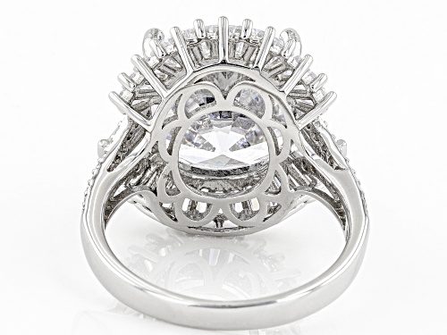 Bella Luce® 18.02ctw White Diamond Simulant Rhodium Over Sterling Silver Ring(10.92ctw DEW) - Size 11