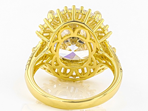 Bella Luce® 18.02ctw White Diamond Simulant Eterno™ Yellow Ring(10.92ctw DEW) - Size 7