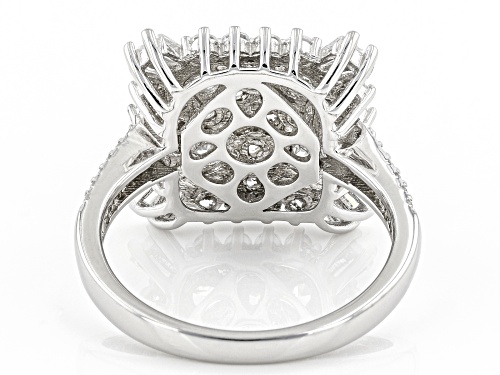 Bella Luce® 2.73ctw White Diamond Simulant Rhodium Over Sterling Silver Ring(1.65ctw DEW) - Size 5