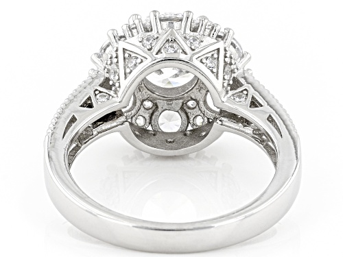Bella Luce® 5.67ctw White Diamond Simulant Rhodium Over Sterling Silver Ring(3.43ctw DEW) - Size 11