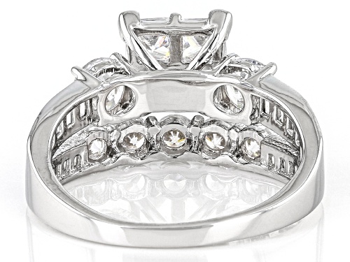 Bella Luce® 4.08ctw White Diamond Simulant Rhodium Over Sterling Silver Ring(2.47ctw DEW) - Size 10