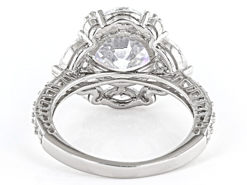Bella Luce® 9.69ctw White Diamond Simulant Rhodium Over Sterling Silver Ring - Size 8