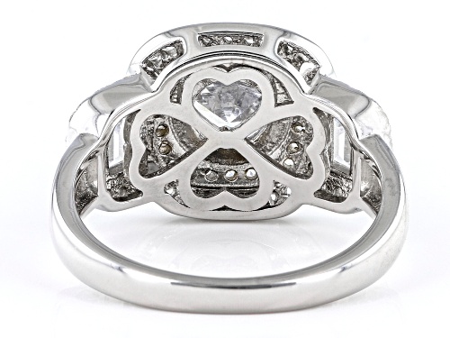 Bella Luce® 4.12ctw White Diamond Simulant Rhodium Over Sterling Silver Ring(2.49ctw DEW) - Size 8