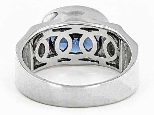 Bella Luce® Esotica™ 4.59ctw Tanzanite Simulant Rhodium Over Sterling Silver Ring - Size 7