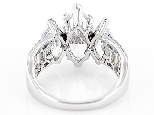 Bella Luce® 7.99ctw White Diamond Simulant Rhodium Over Sterling Silver Ring (4.84ctw DEW) - Size 9