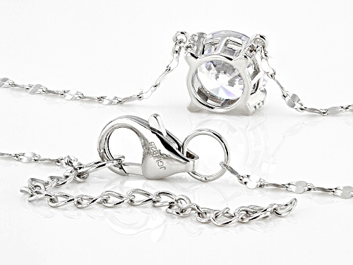 Bella Luce® 4.55ctw White Diamond Simulant Platinum Over Silver 100 Facet Necklace (2.75ctw DEW) - Size 18