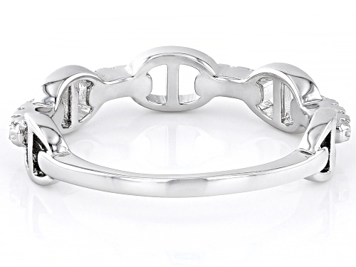 Bella Luce® 0.19ctw White Diamond Simulant Rhodium Over Sterling Silver Ring(0.11ctw DEW) - Size 7