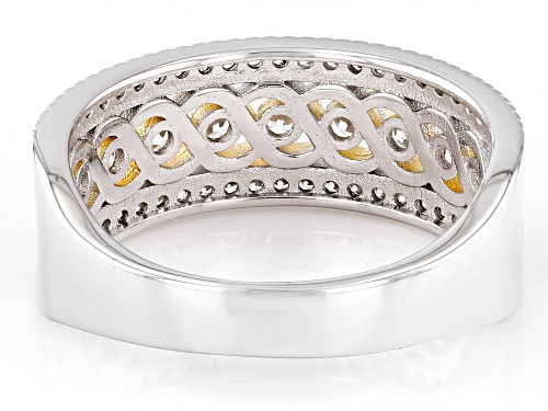 Bella Luce® 0.83ctw White Diamond Simulant Rhodium And 14k Yellow Gold Over Silver Ring(0.50ctw DEW) - Size 7