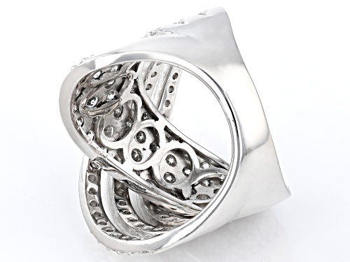 Bella Luce® 4.88ctw White Diamond Simulant Platinum Over Sterling Silver Ring(2.95ctw DEW) - Size 7