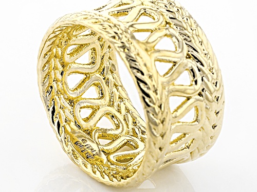 Moda Al Massimo® 18k Yellow Gold Over Bronze Rope Band Ring - Size 7