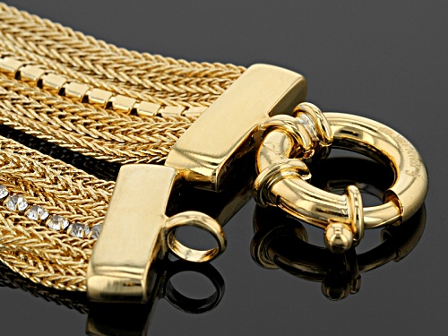 Moda Al Massimo® 0.4ctw Bella Luce® 18k Yellow Gold Over Bronze 7 1/2 Inch Bracelet - Size 7.5