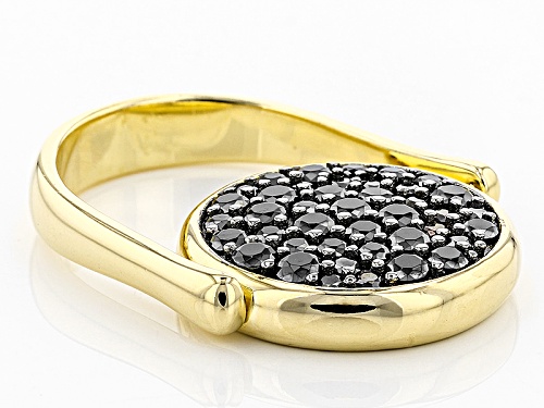 Moda Al Massimo® 1.41ctw Spinel 18k Yellow Gold & Rhodium Over Bronze Lira Coin Flip Ring - Size 7