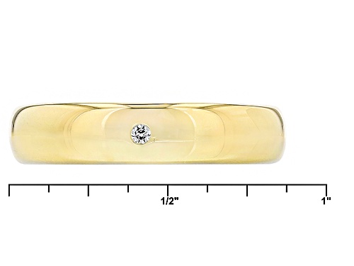 Moda Al Massimo®  0.015ctw Bella Luce® Diamond Simulant 18k Yellow Gold Over Bronze Band Ring - Size 7