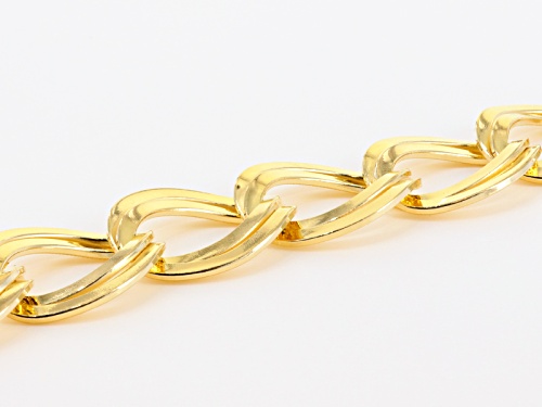 Moda Al Massimo® 18k Yellow Gold Over Bronze Reversible Polished And Greek Key Bracelet - Size 8