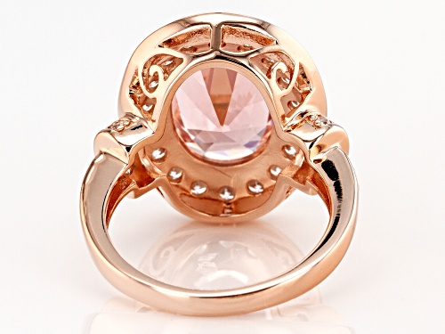 Bella Luce ® Esotica ™ 8.27ctw Morganite and White Diamond Simulants Eterno ™ Rose Ring - Size 5