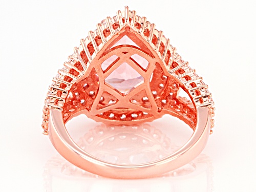 Bella Luce ® Esotica™ 8.27ctw Morganite And White Diamond Simulants Eterno™ Rose Ring - Size 12