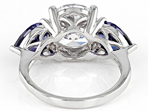 Bella Luce ® Esotica™ White Diamond And Tanzanite Simulants Platinum Over Sterling Silver Ring - Size 10