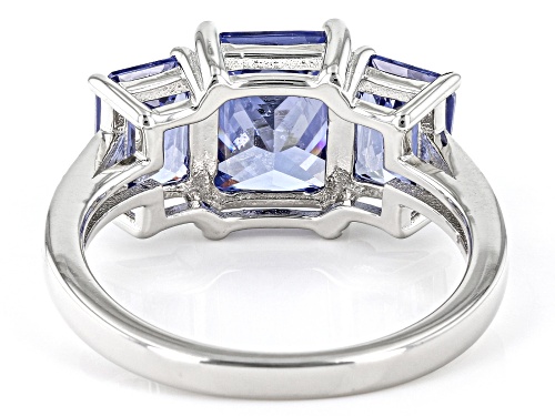 Bella Luce® Esotica™ 6.85ctw Tanzanite And White Diamond Simulants Platinum Over Silver Ring - Size 6