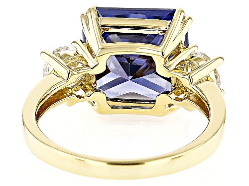 Bella Luce® Esotica™ 11.53ctw Tanzanite And White Diamond Simulants Eterno™ Yellow Ring - Size 7