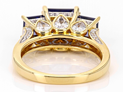 Bella Luce® Esotica™ 6.31ctw Tanzanite And White Diamond Simulants Eterno™ Yellow Ring - Size 10