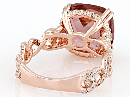 Bella Luce® Esotica™ 10.54ctw Blush Zircon And White Diamond Simulants Eterno™ Rose Ring - Size 7