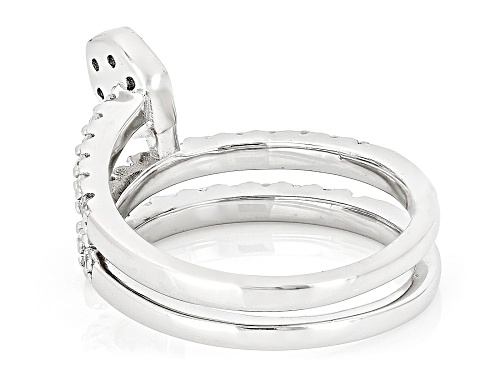 Bella Luce® 1.28ctw White Diamond Simulant Rhodium Over Sterling Silver Wrap Ring - Size 5