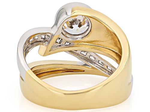 Bella Luce® Ottone 3.48ctw White Diamond Simulant 18k Yellow Gold & Rhodium Plated Ring - Size 6