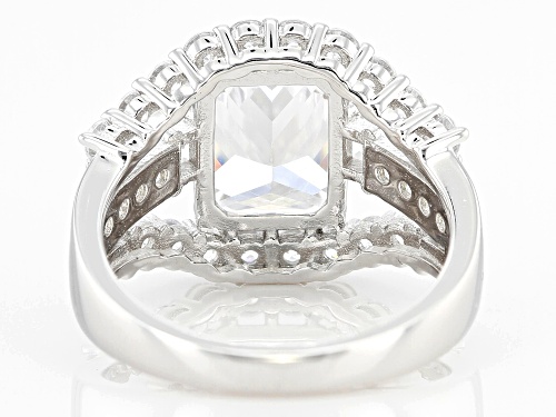 Bella Luce® 7.20ctw White Diamond Simulant Rhodium Over Sterling Silver Ring (4.36ctw DEW) - Size 10