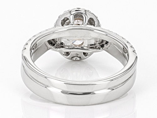 Bella Luce® 3.55ctw White Diamond Simulant Platinum Over Sterling Silver Ring (2.15ctw DEW) - Size 7