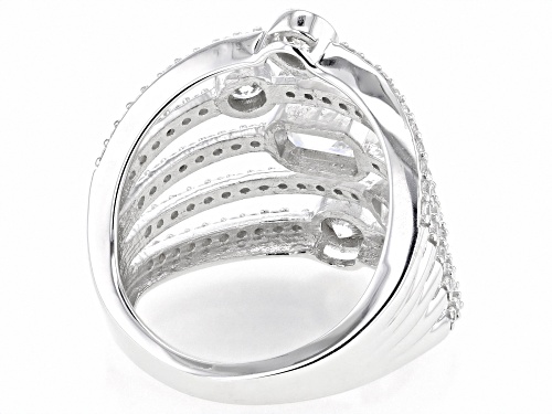 Bella Luce® 2.80ctw White Diamond Simulant Rhodium Over Sterling Silver Ring (1.69ctw DEW) - Size 5