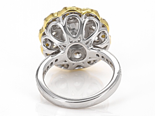 Bella Luce® 9.46ctw White Diamond Simulant Rhodium And 14k Yellow Gold Over Sterling Silver Ring - Size 7