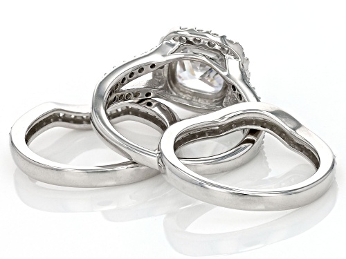 Bella Luce® 4.55ctw Diamond Simulant Platinum Over Silver Holiday Ring Set Boxed Set (2.75ctw DEW) - Size 5