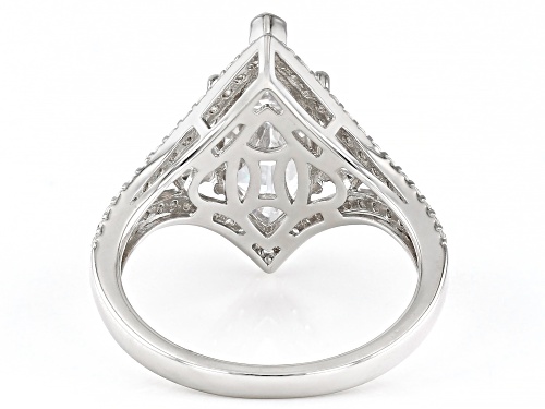 Bella Luce® 7.12ctw White Diamond Simulant Rhodium Over Sterling Silver Ring(4.31ctw DEW) - Size 7